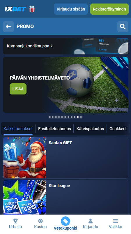 1xbetin bonukset