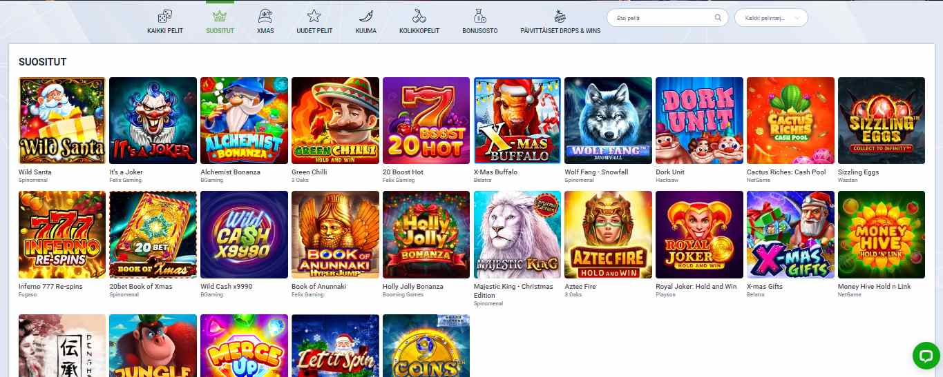 20Bet Casino Games FI