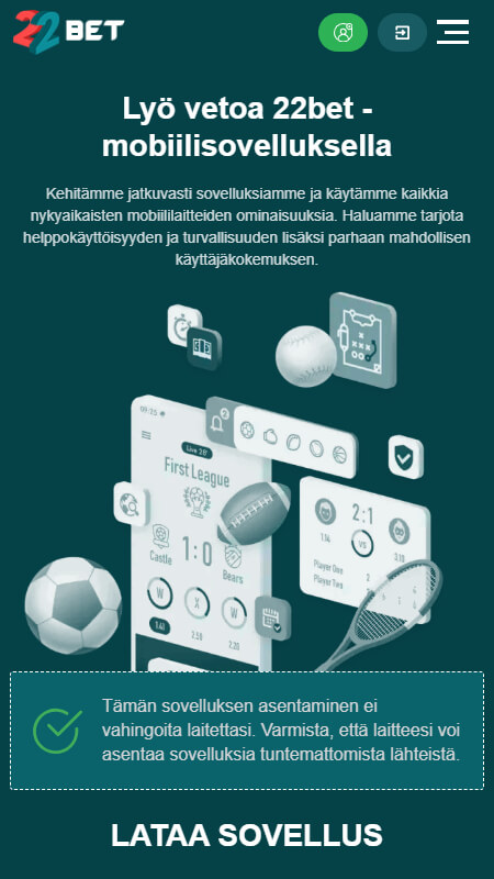 22Bet casino app