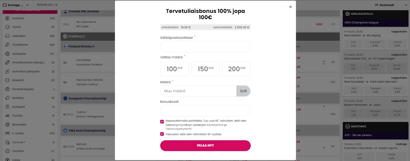 CasinoWinBig vedonvälittäjä Rekisteröityminen, allbets.tv