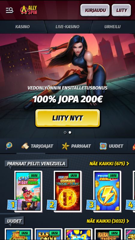Online AllySpinn kotisivu