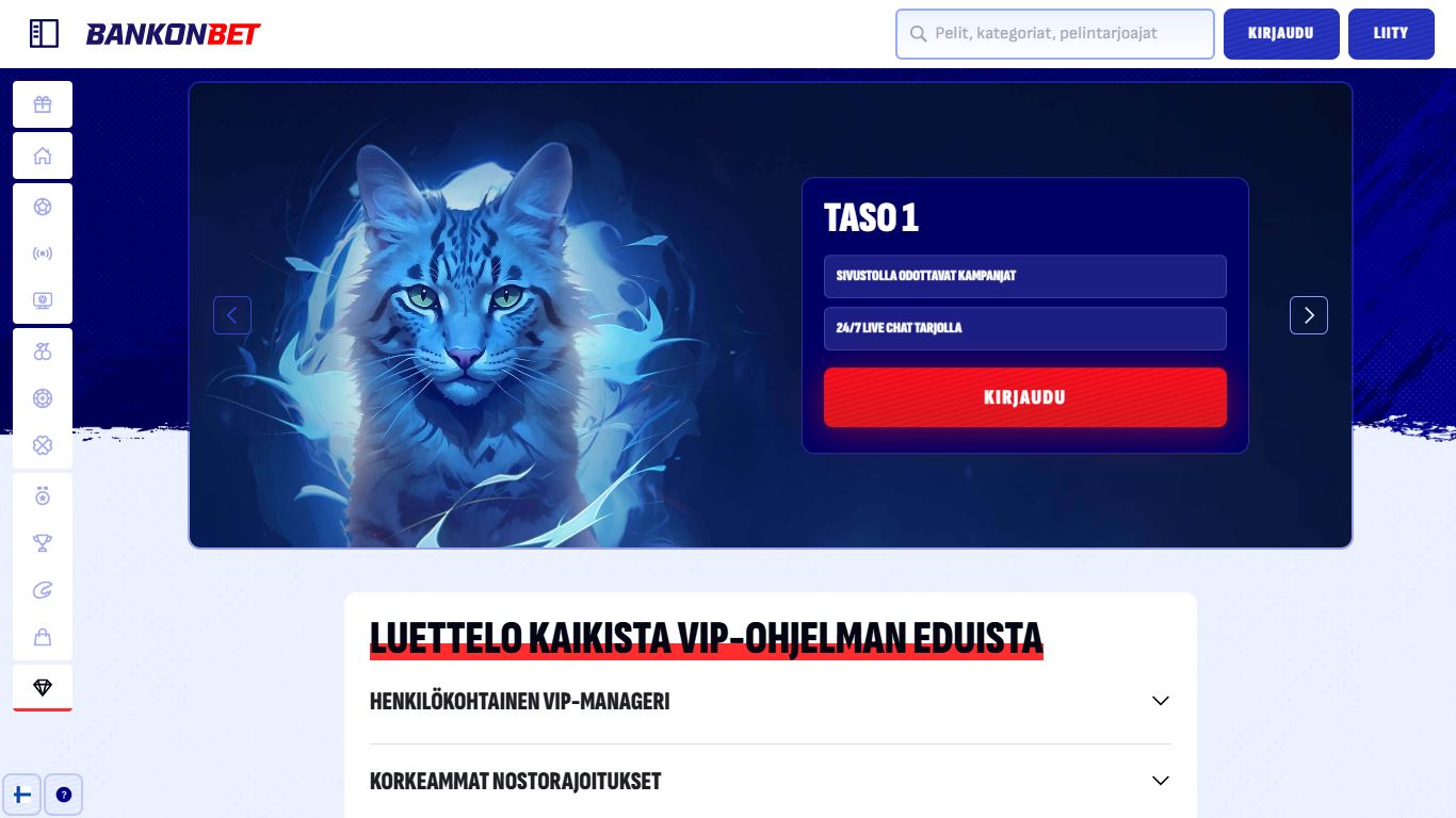 Bankonbet Bookmaker VIP program Finland, vedonlyontisivustot.tv