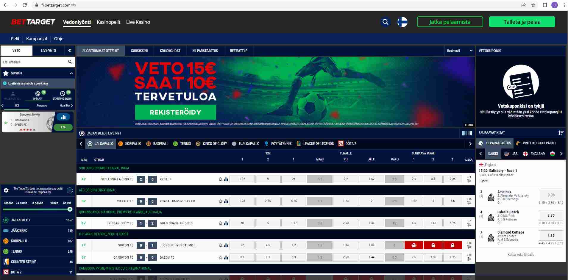 BetTarget, vedonlyontisivustot.tv