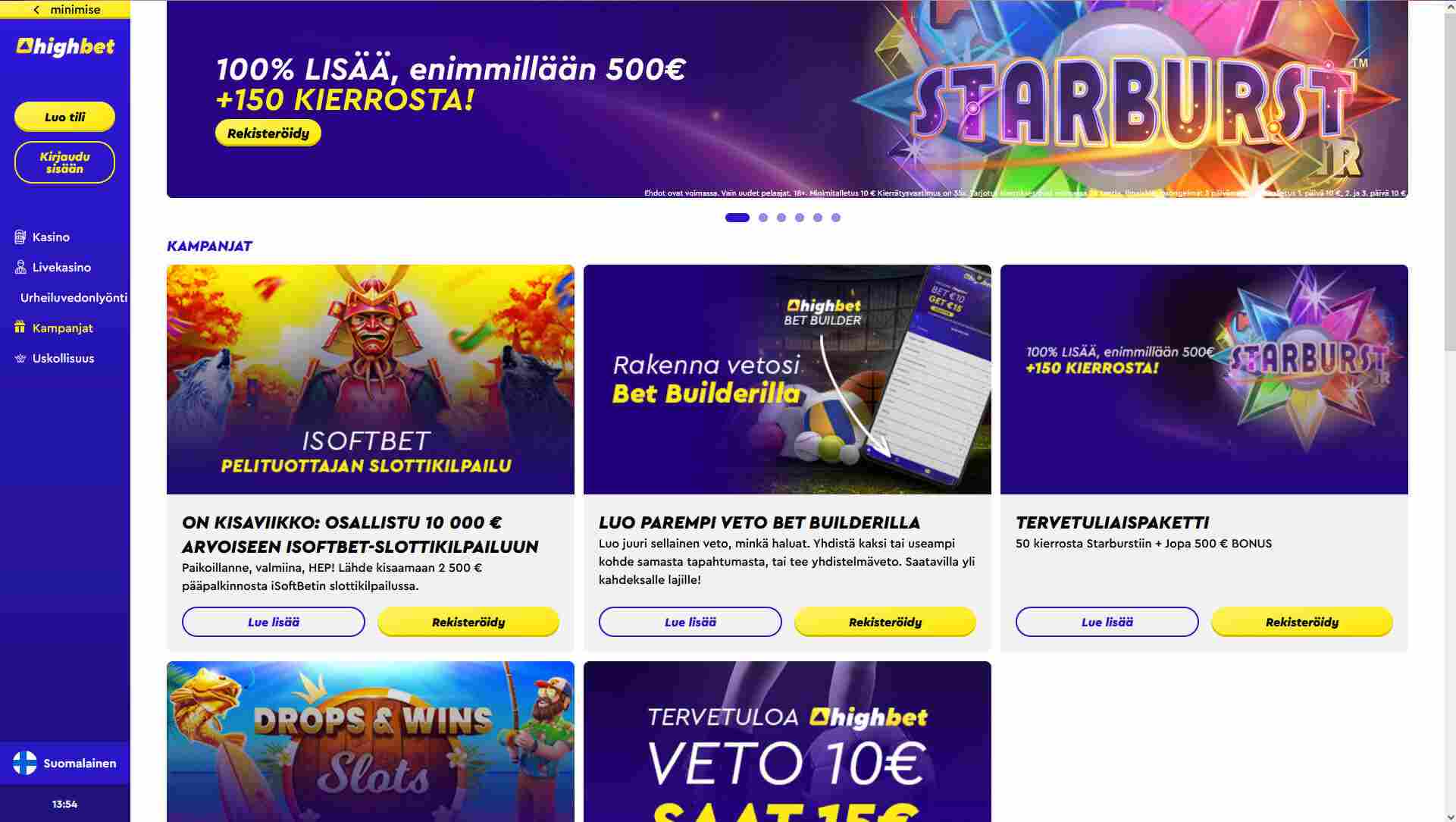 Highbet, vedonlyontisivustot.tv