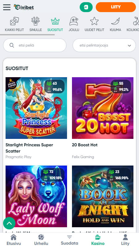 Ivibet casino games