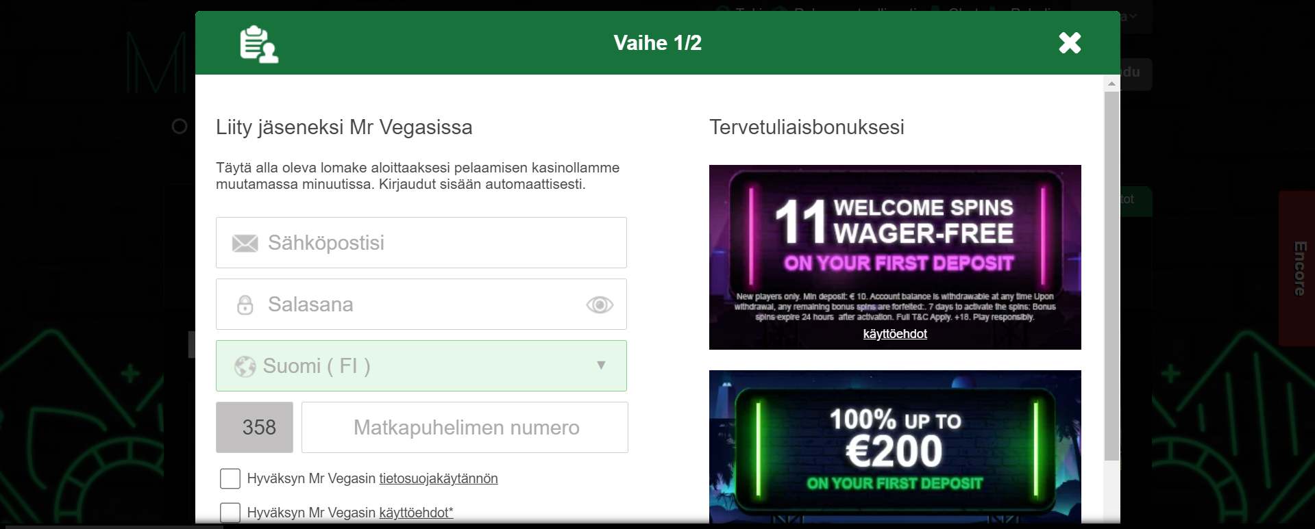 Mr Vegas kasinon arvostelu 