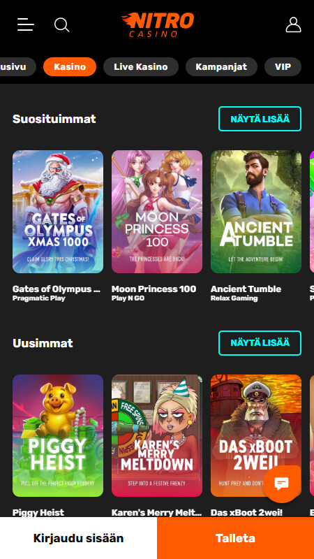 Nitro Casino slots