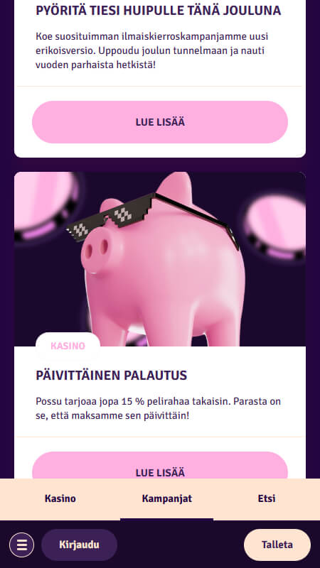 Possu kasino bonus