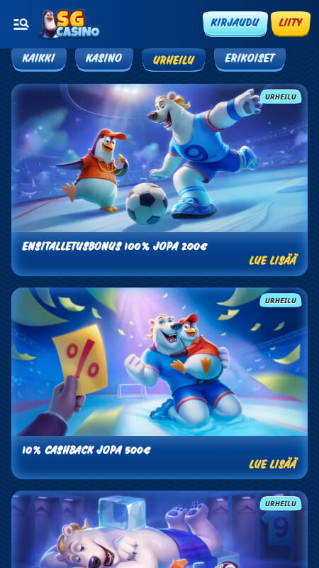 SG Casino bookmaker bonuses
