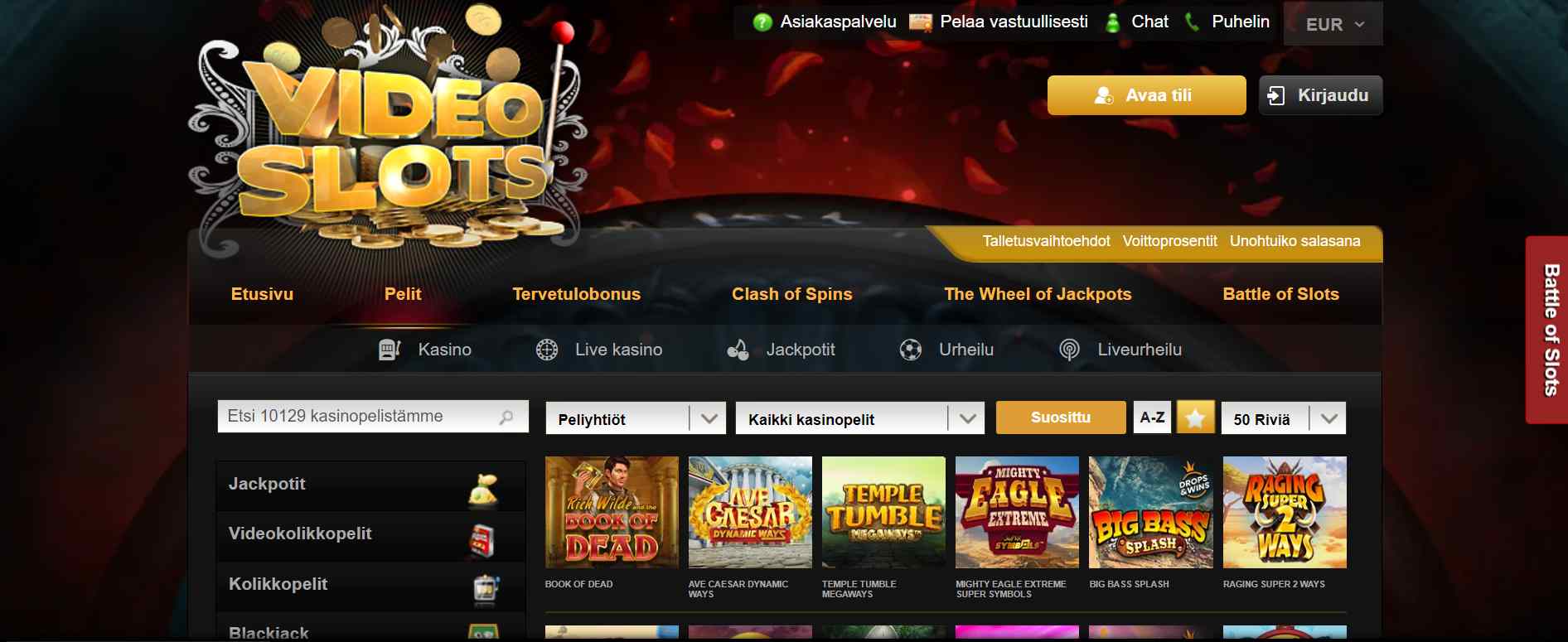 Videoslots casino Suomi arvostelu