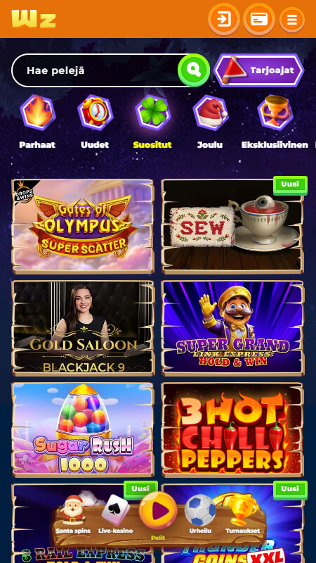 Wazamba casino games