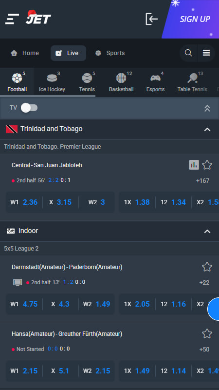 Jet Casino Live vedonlyönti
