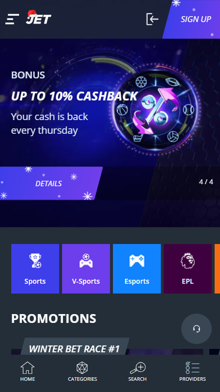 Urheiluvedonlyönti Jet Casinolla Suomessa