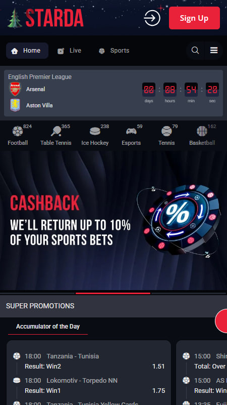 Starda Urheiluvedonlyönti 