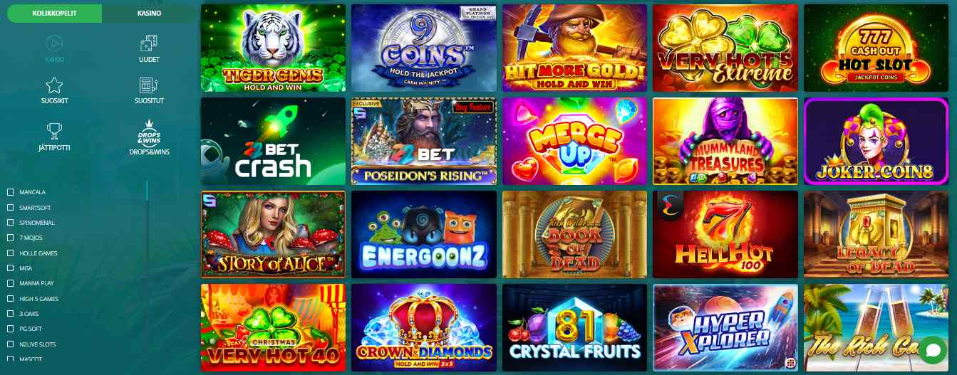 22Bet Casino Slot Games FI