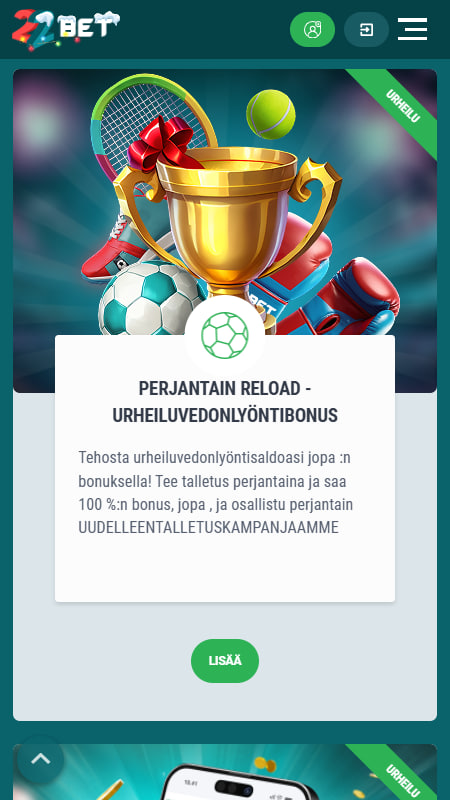 22BET tarjoukset ja promootiot