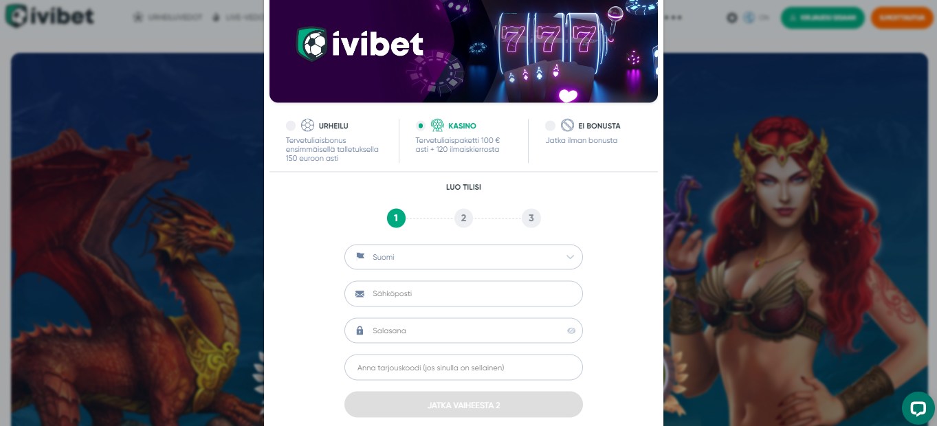 Ivibet Casino Registration FI