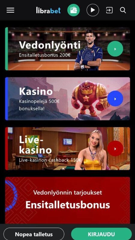 Librabet tarjoukset & kampanjat