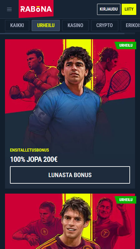 Tervetuliaisbonus Rabona