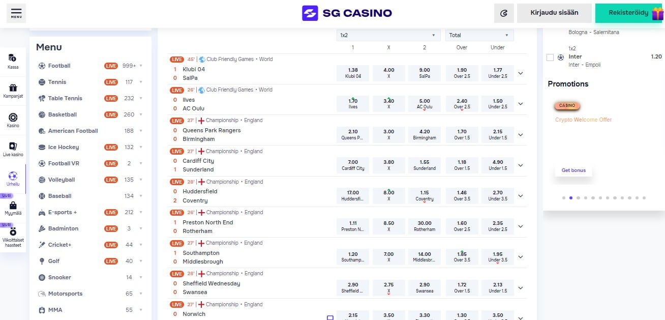 SG Casino Sport betting