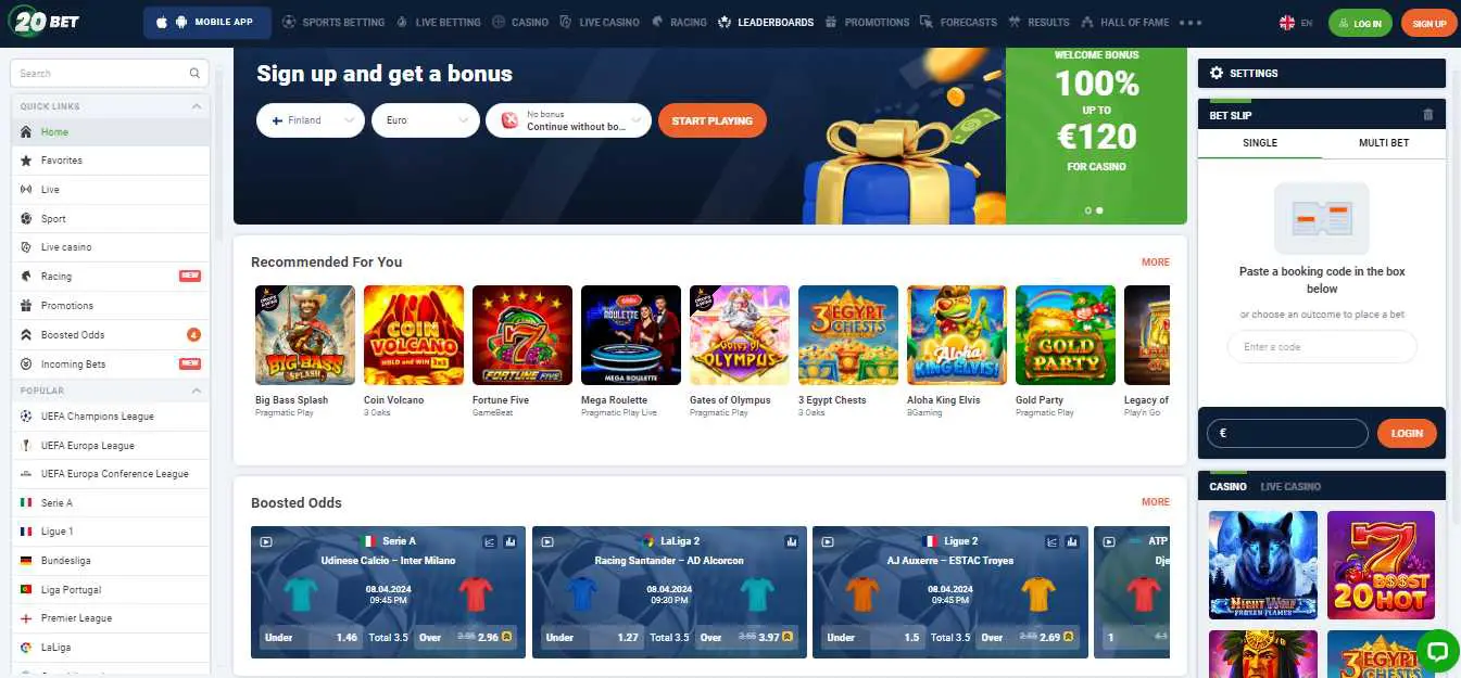 20Bet Sport Betting, vedonlyontisivustot.tv