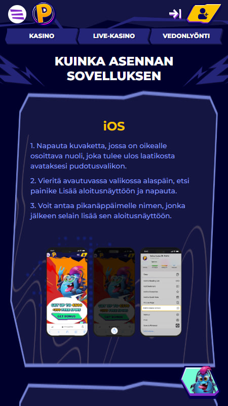 Mobiilikokemus Mr Pacho