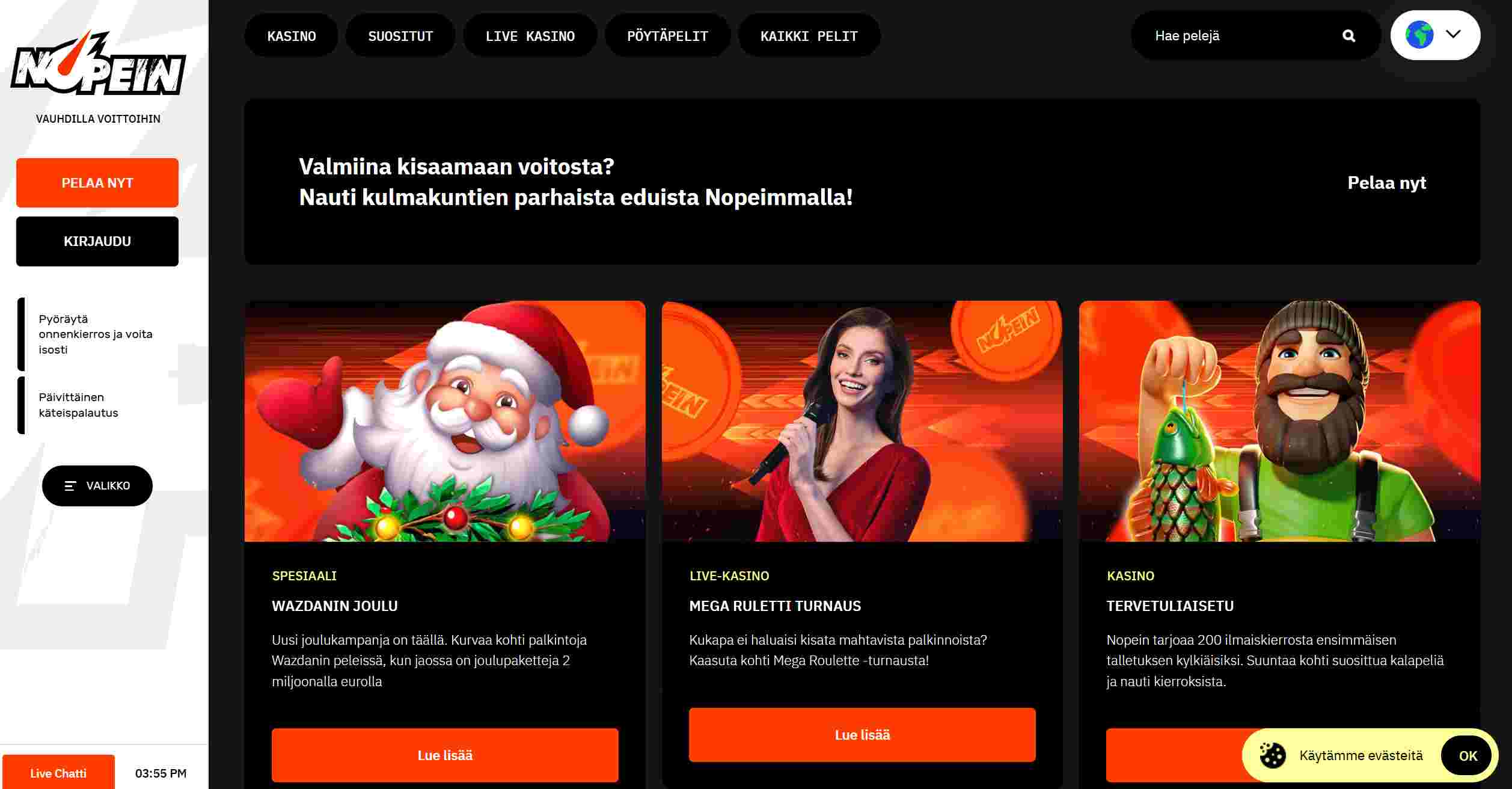 bonuses nopein vedonlyontisivustot