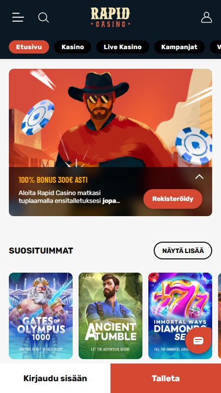 Rapid casino home page