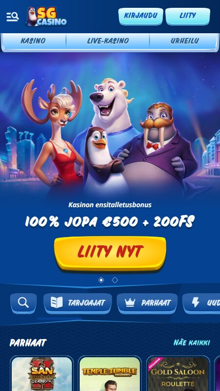 SG casino home page