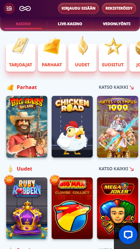 Casino Infinity casino games