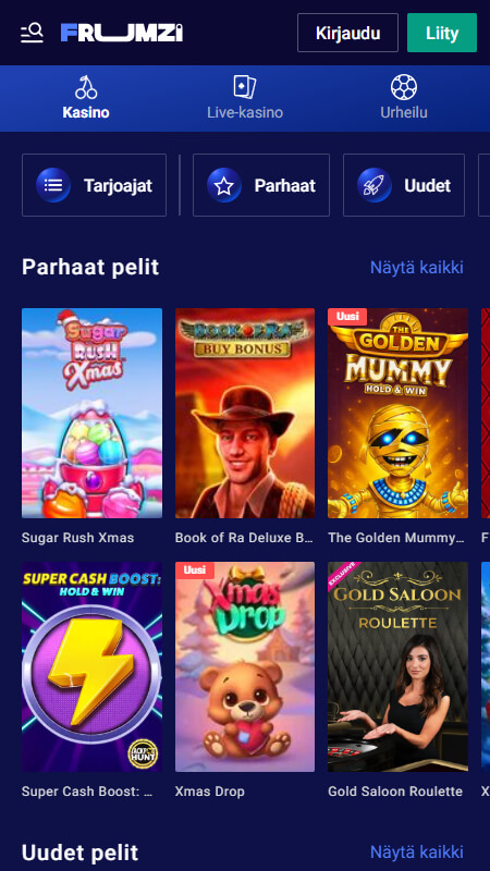 Frumzi casino games