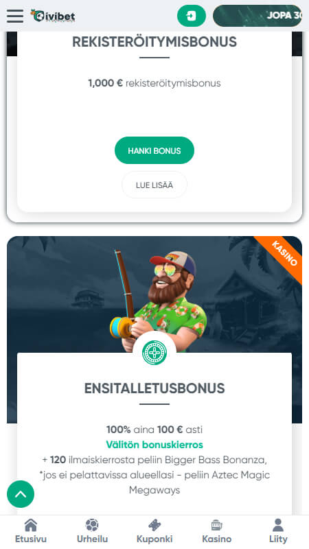 Ivibet casino bonuses
