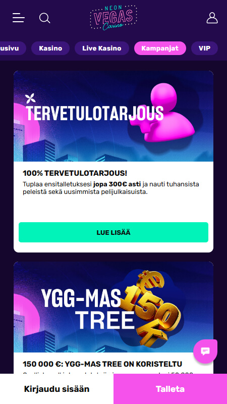 Neon Vegas Kasinobonukset