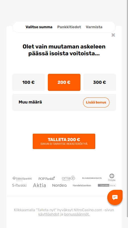 Nitro Casino first deposit