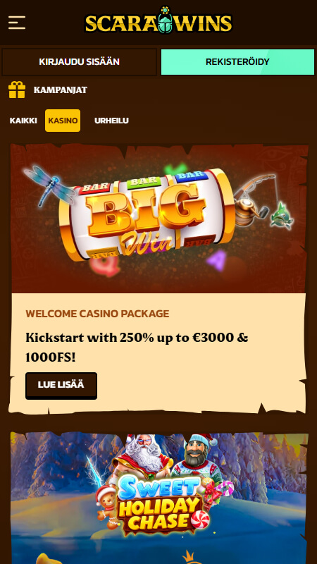 Scarabet casino bonuses